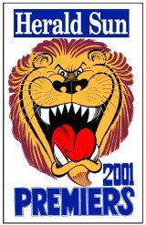 Brisbane Lions 2001 WEG Grand Final poster.